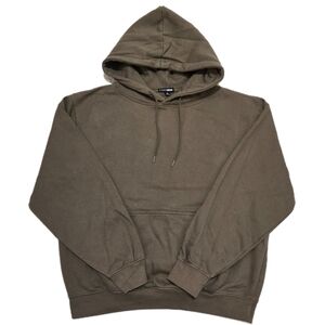 Fashion Nova Womens Hoodie Sweatshirt Olive Green Size XL